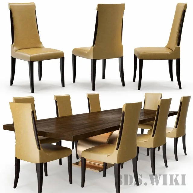furniture – Michael Berman Table and Noji Dinning Chair 3ds Max