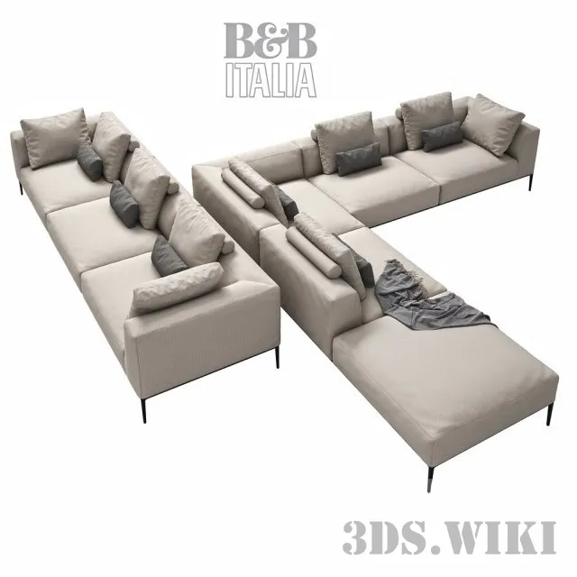 furniture – Michel Effe 2 sofas by B&B Italia 3ds Max