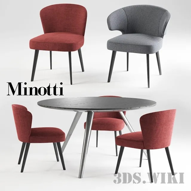 furniture – Minotti Aston & Evans Dining Group 3ds Max