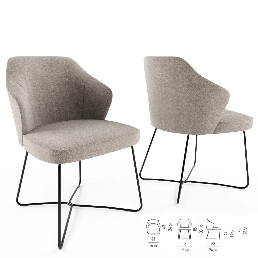 furniture – Minotti chairs 588 3ds Max