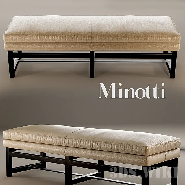 furniture – Minotti Flynt Bench from Italy 3ds Max