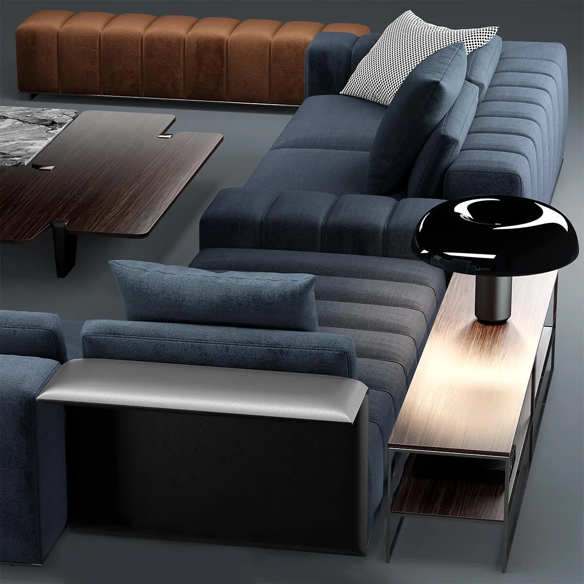 furniture – Minotti freeman sofa 3ds Max