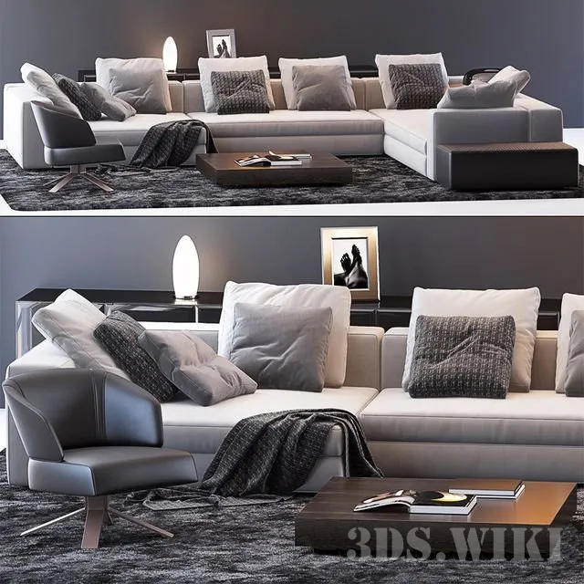 furniture – Minotti furniture set 3ds Max