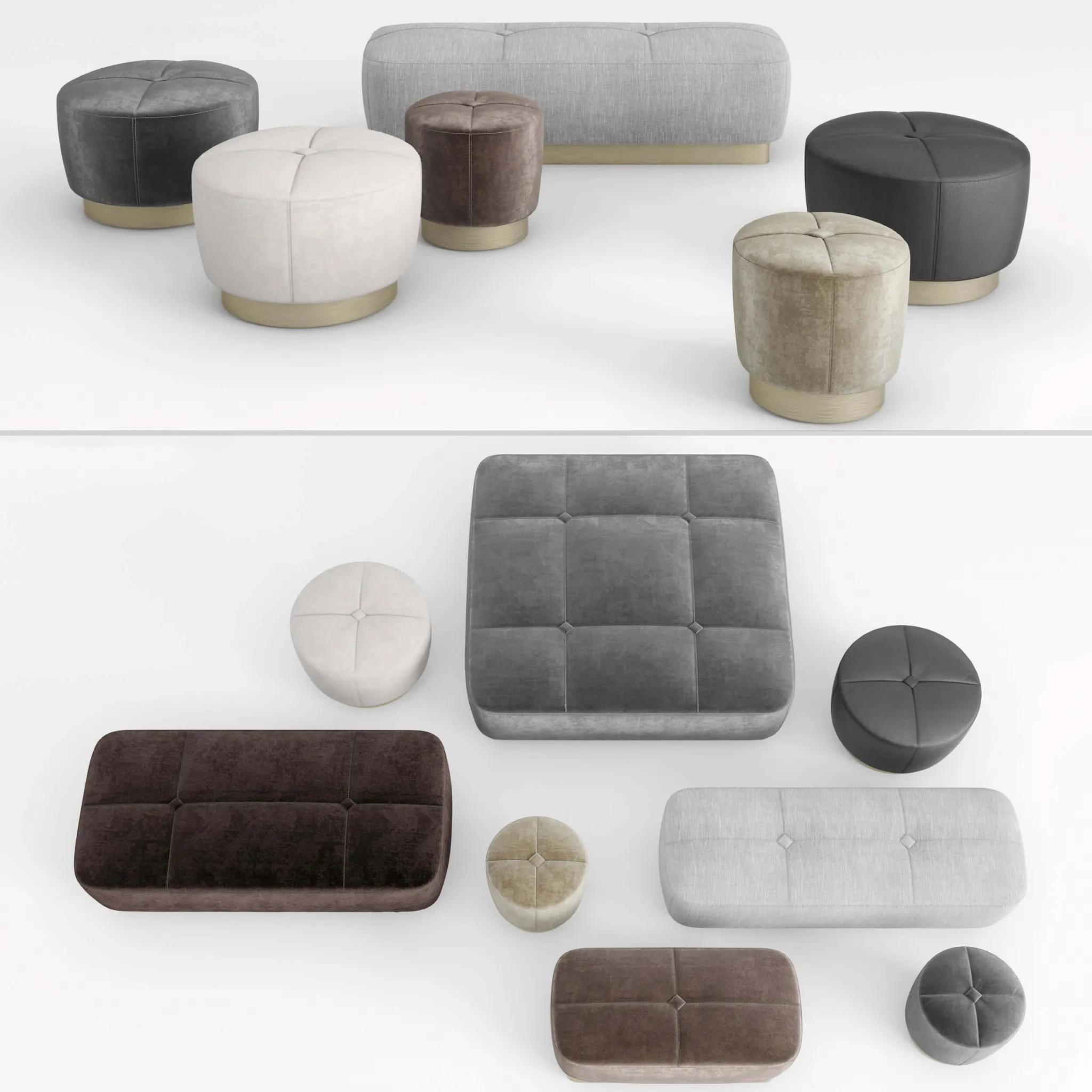 furniture – Minotti Jacques Ottoman 3ds Max