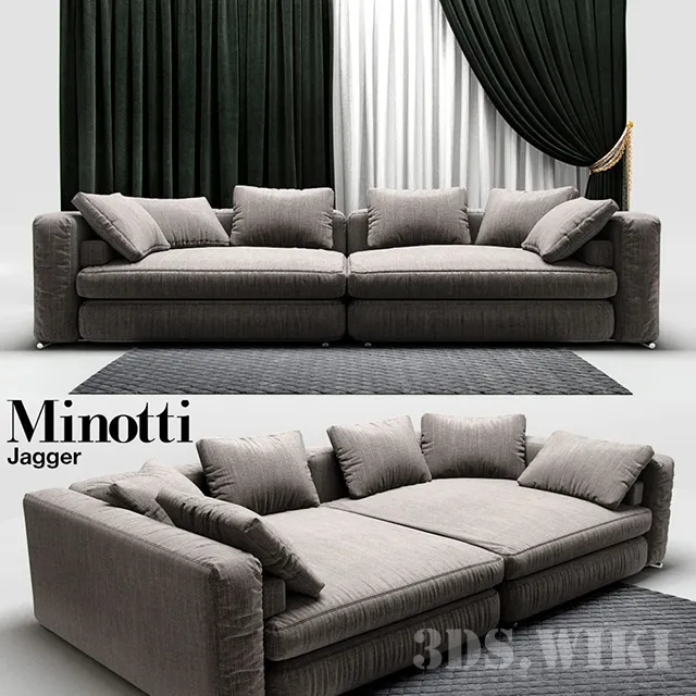 furniture – Minotti Jagger Sofa 3ds Max