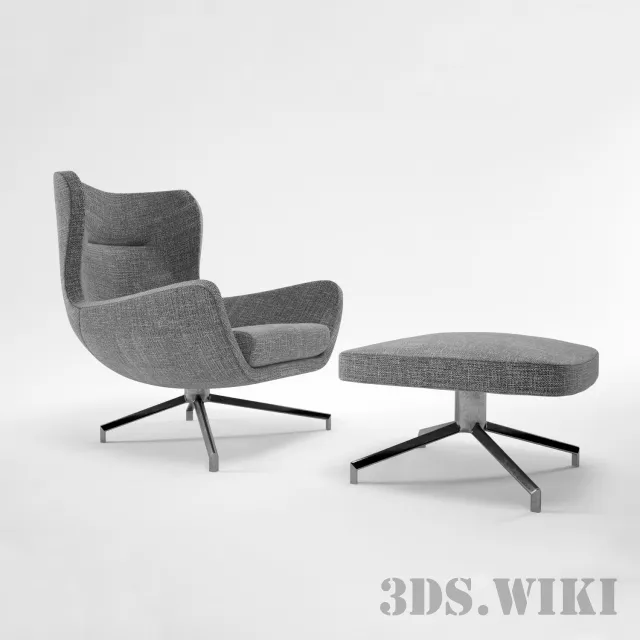 furniture – Minotti Jensen armchair 3ds Max