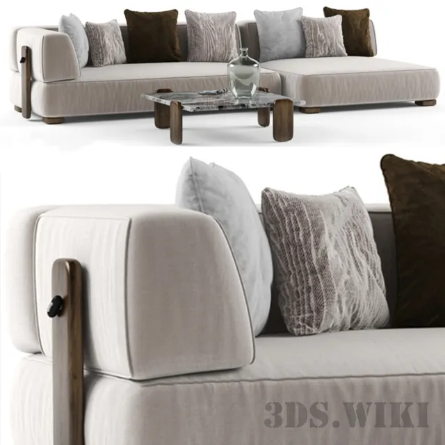 furniture – Minotti sofa 3ds Max