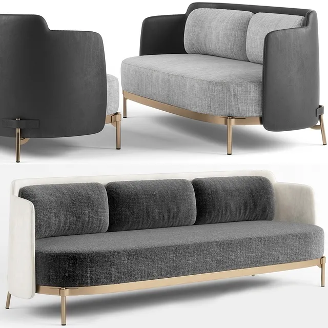 furniture – Minotti Tape sofa 3ds Max