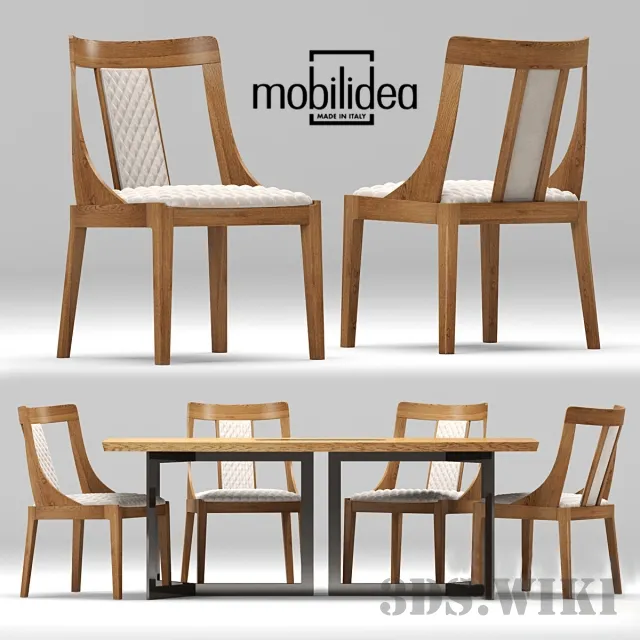 furniture – Mobilidea dining table with chairs 3ds Max