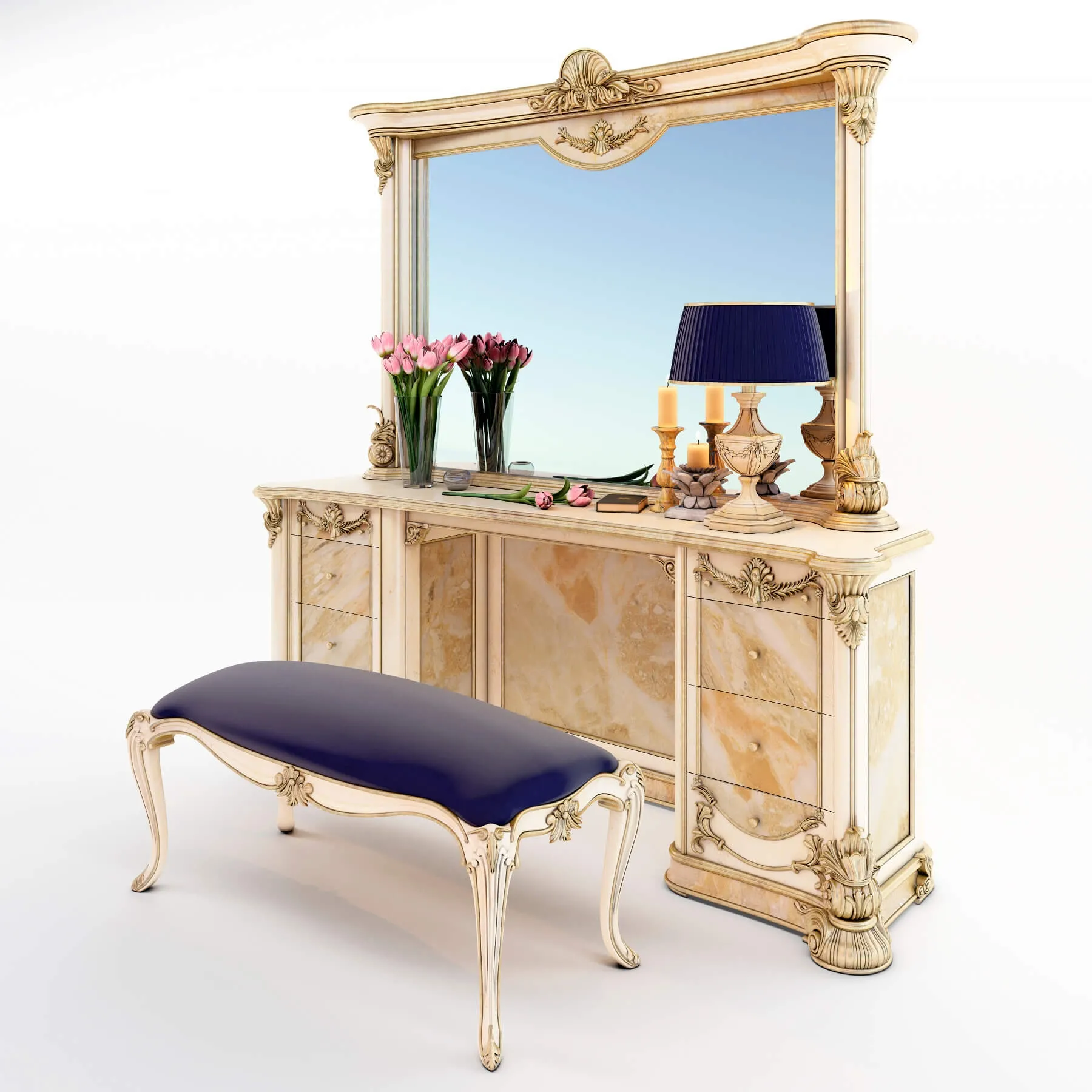 furniture – Moblesa pier glass 01 3ds Max