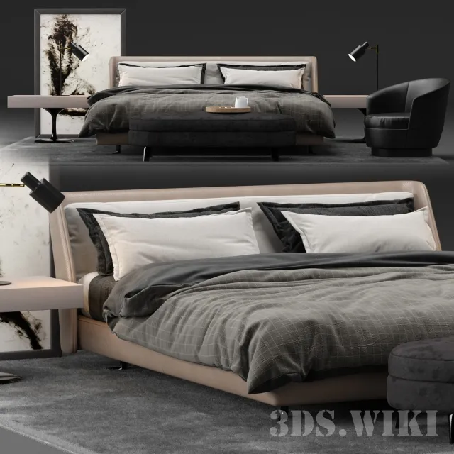 furniture – Modern bed 3ds Max