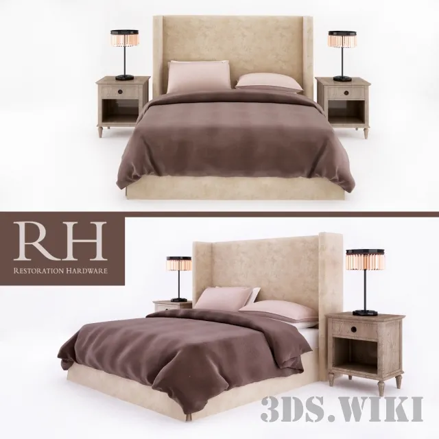 furniture – Modern Bed Restoration Hardware 3ds Max