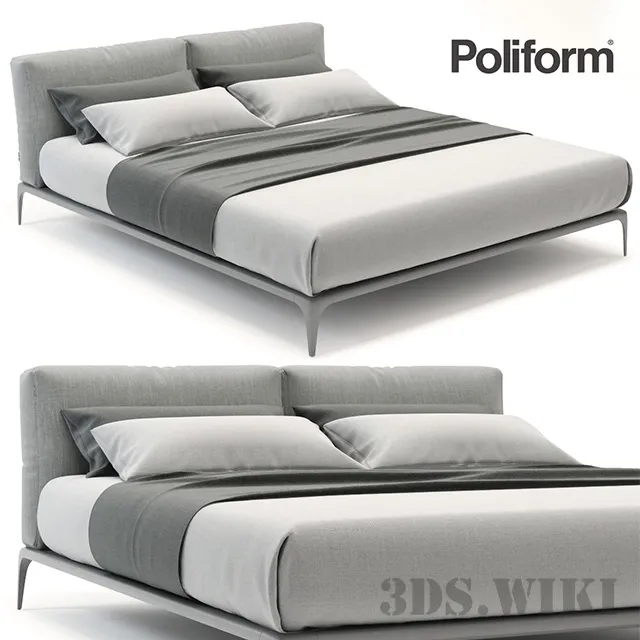 furniture – Modern Park bed by Poliform 3ds Max