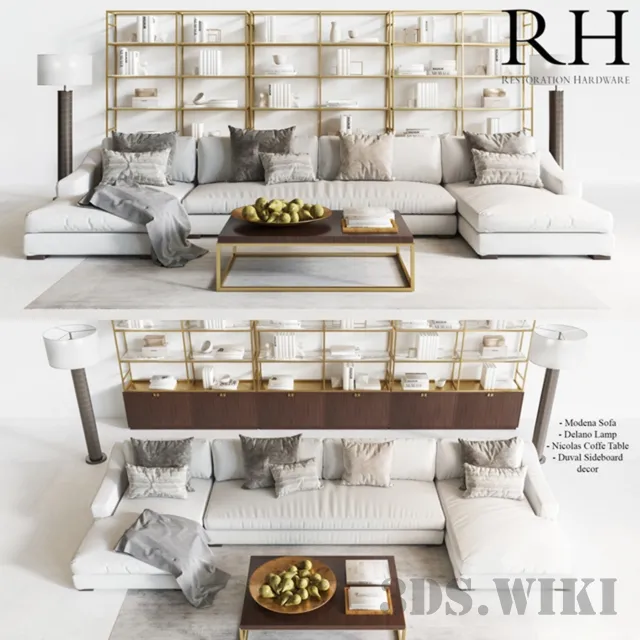 furniture – Modern sofa and table 3ds Max