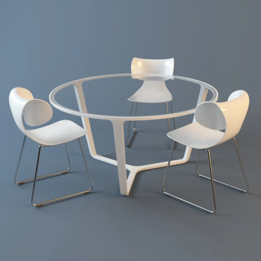 furniture – Modern style table and chairs 3ds Max