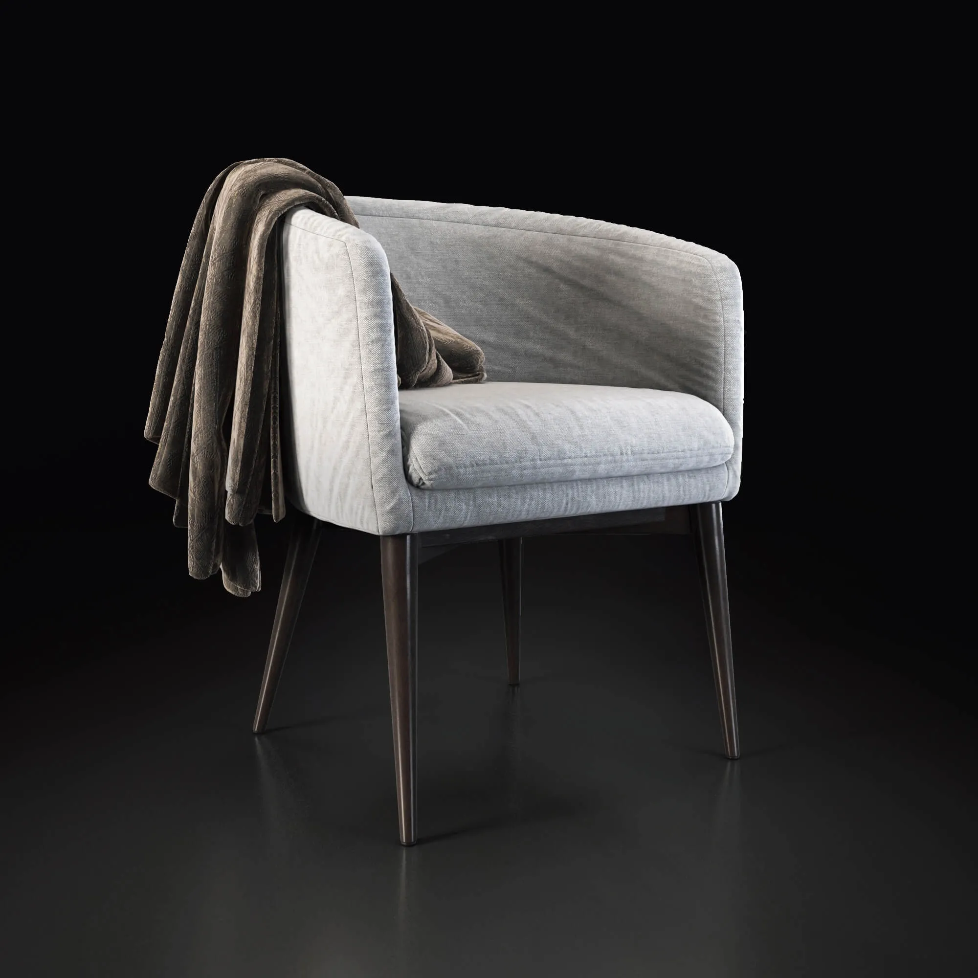 furniture – Modern white armchair 09 3ds Max