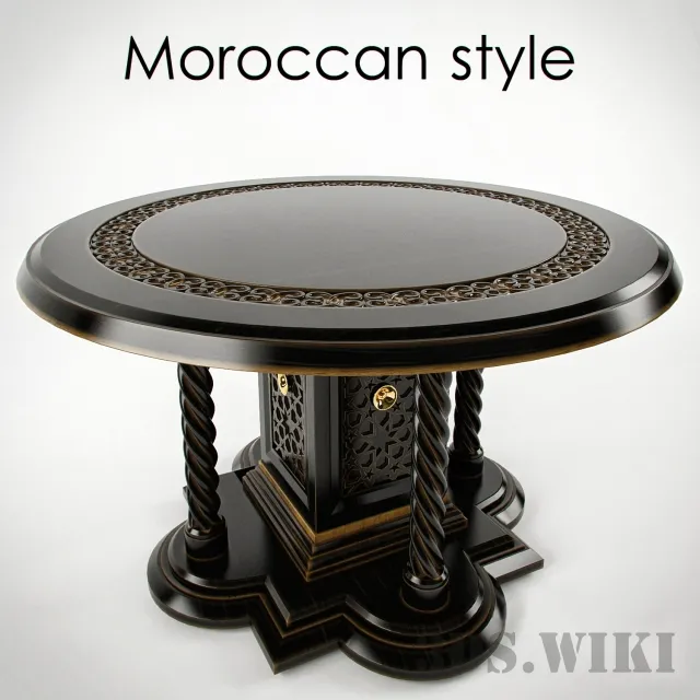 furniture – Moroccan style coffee table 3ds Max