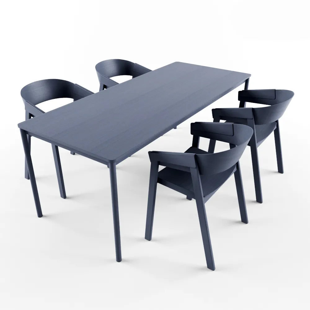 furniture – Muuto Cover- Thomas Bentzen table with chairs 3ds Max