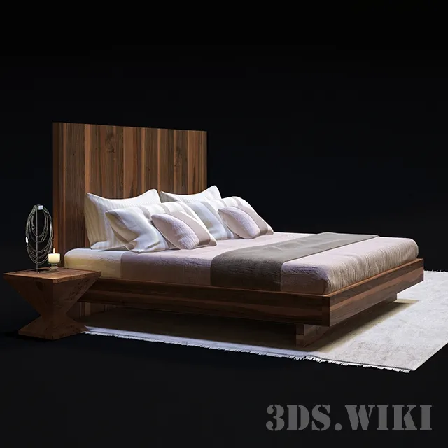 furniture – Natura Riva 1920 bed (Italy) 3ds Max