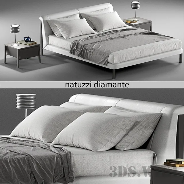 furniture – Natuzzi Diamante bed 3ds Max