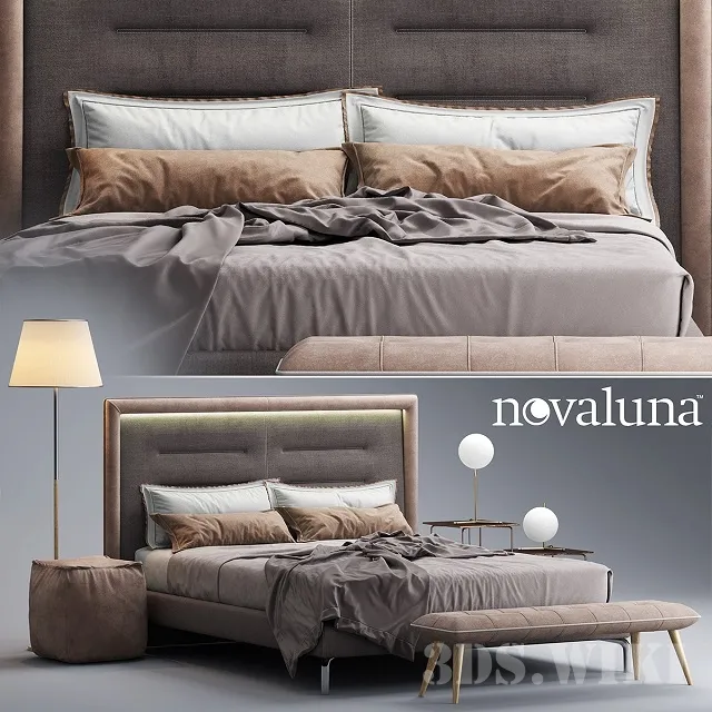 furniture – Novaluna QUEEN bed 3ds Max