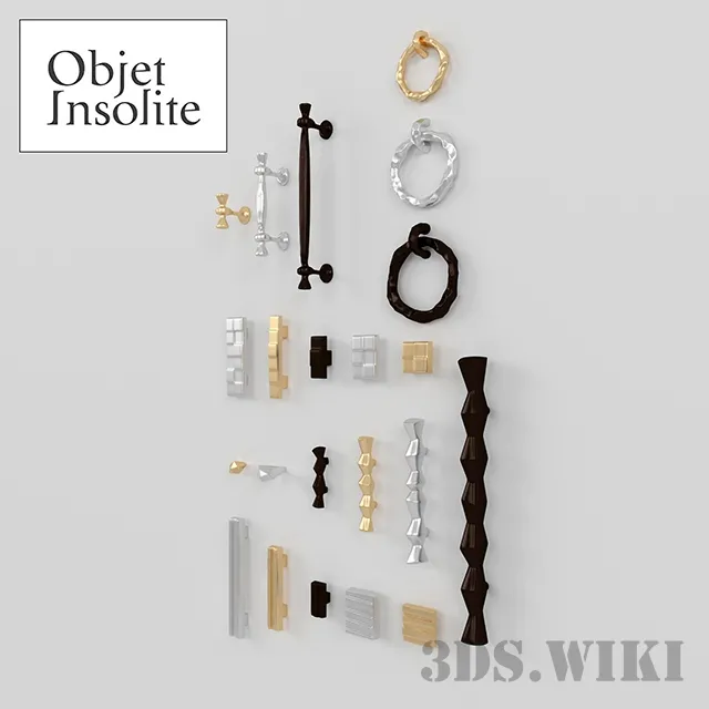 furniture – Objet Insolite pens (5 types 3 colors) 3ds Max