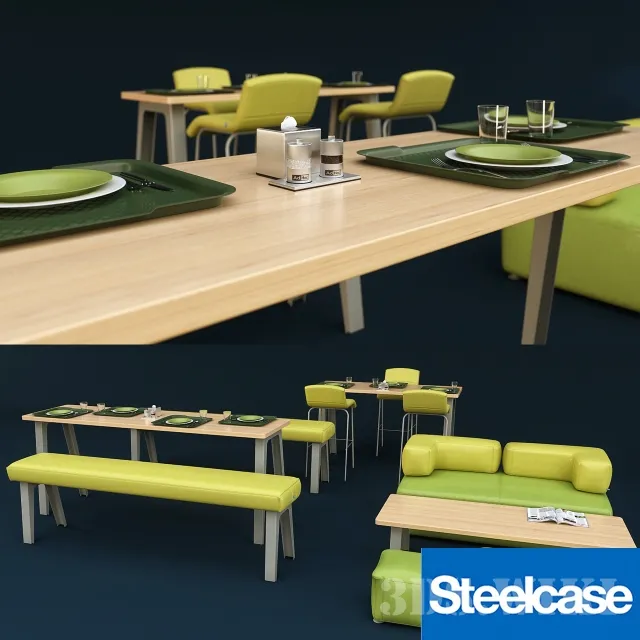 furniture – Office furniture – dining room Steelcase 3ds Max