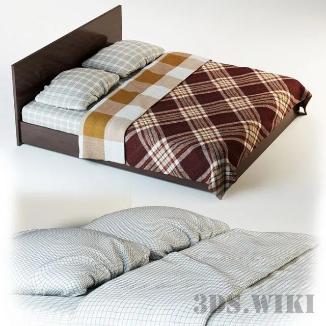 furniture – Old bed and linens 3ds Max