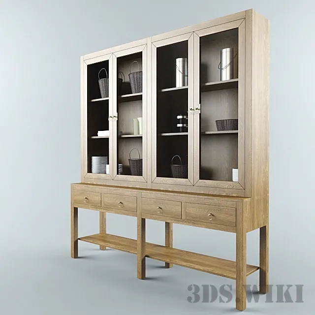 furniture – Old Cabinet with Shelf 3ds Max