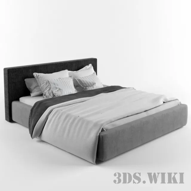 furniture – Old plain bed 3ds Max