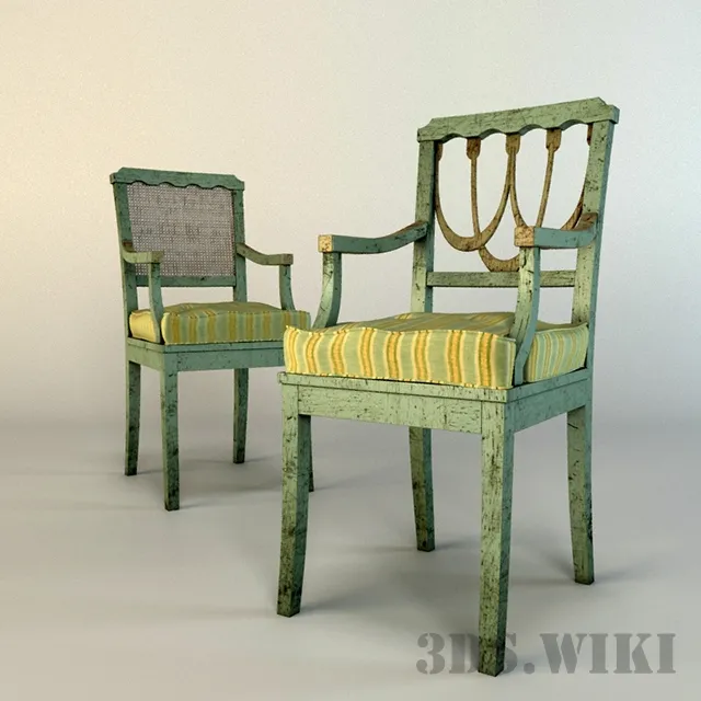 furniture – Old Wooden Chair Provence 3ds Max