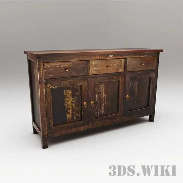 furniture – Old wooden chest of drawers 3ds Max