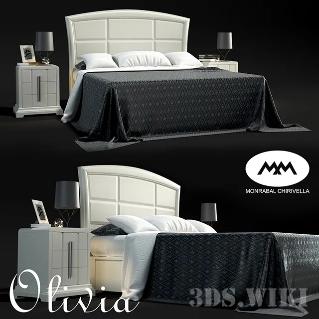 furniture – Olivia bed from Monrabal Chirivella factory 3ds Max
