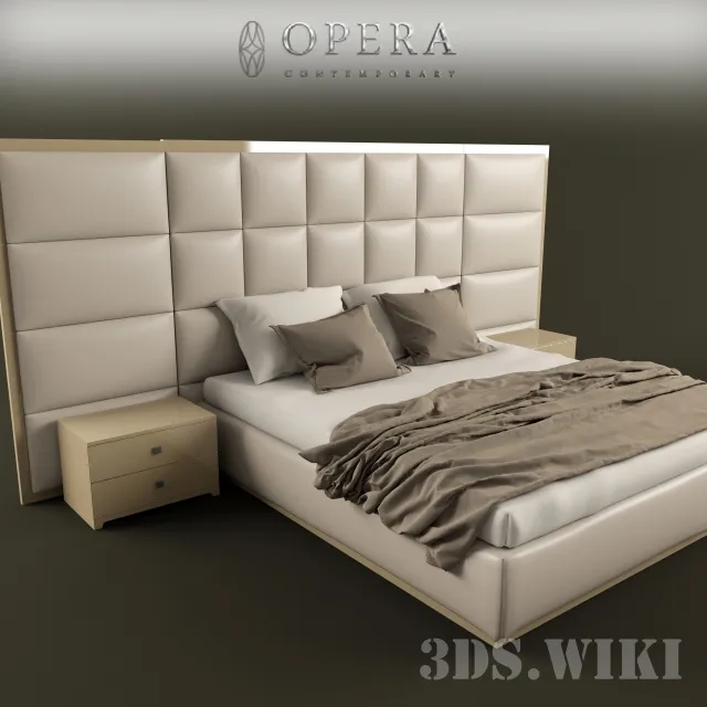 furniture – Opera bed by Angelo Cappellini 3ds Max