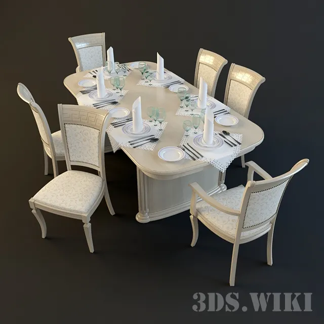 furniture – Orimex Table with Chairs 3ds Max