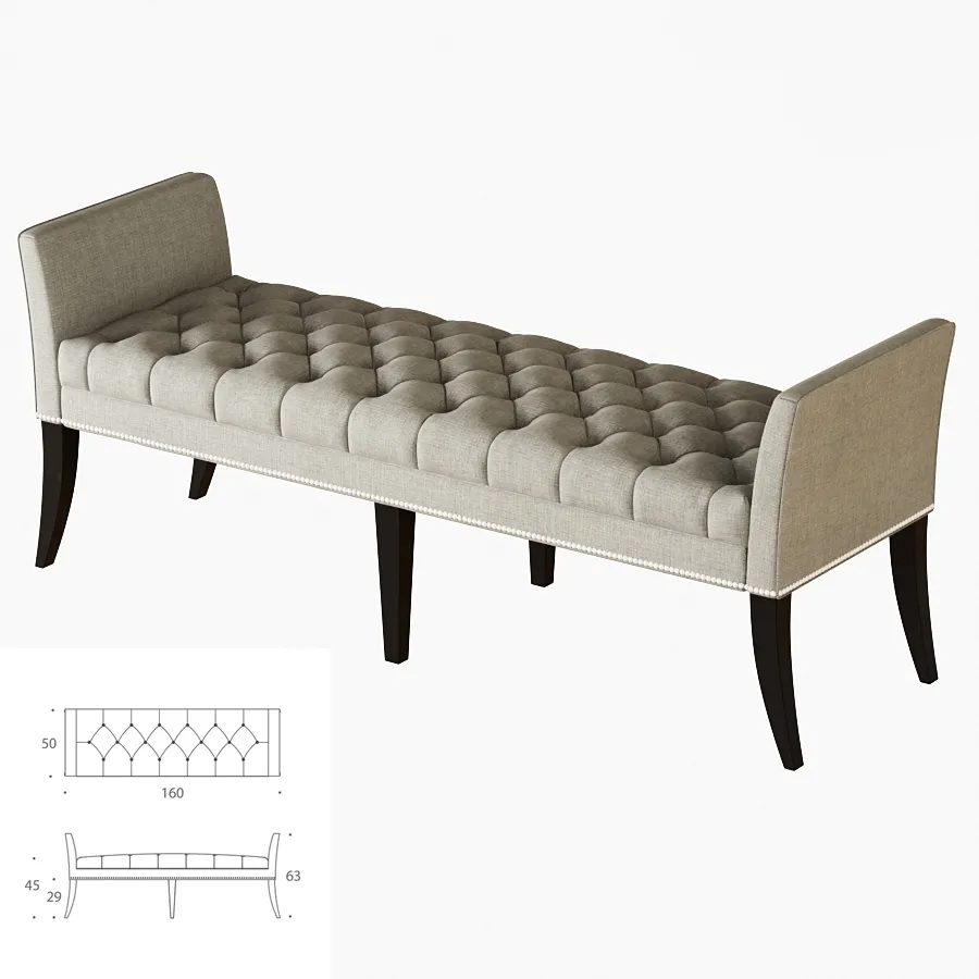 furniture – Ottoman Deena 3ds Max