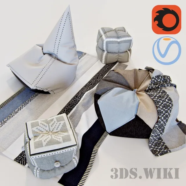 furniture – Ottoman in the Scandinavian 3ds Max