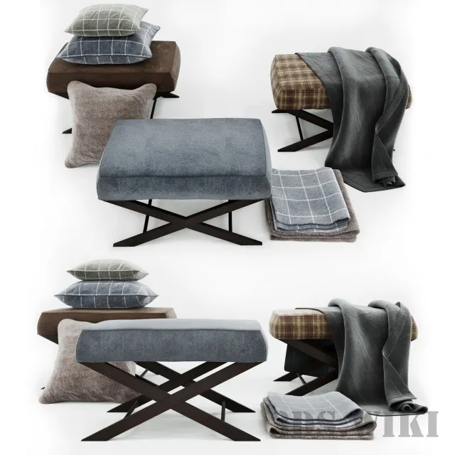 furniture – Ottoman (stool) Alex Footrtool from the Neptune company. 3ds Max