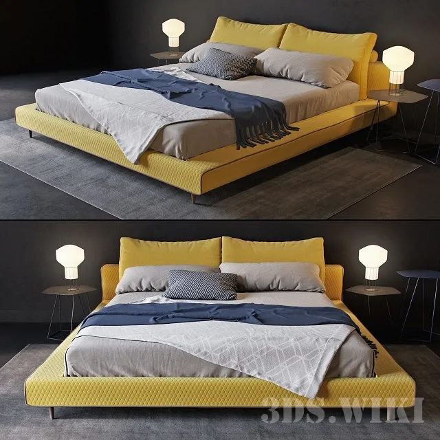 furniture – Owen double bed by Bonaldo 3ds Max