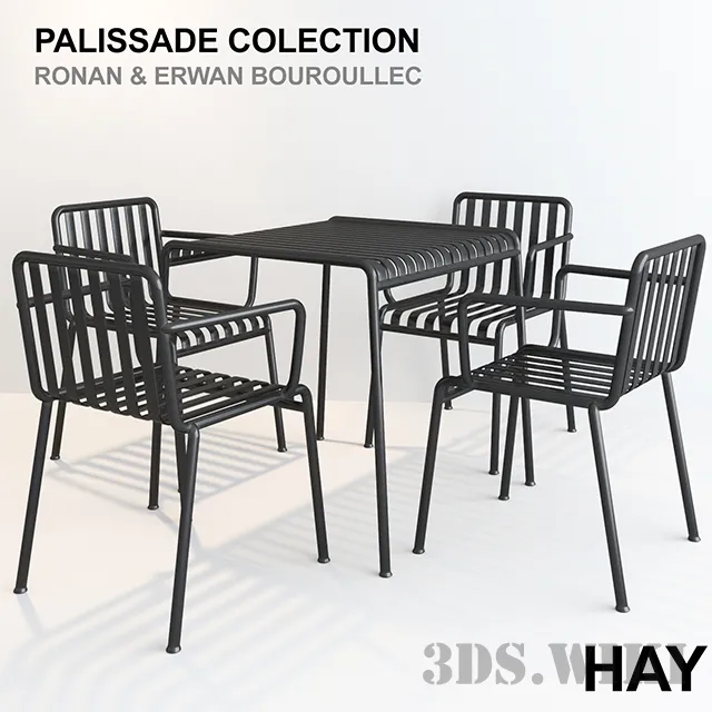 furniture – Palissade Collection table and chairs 3ds Max