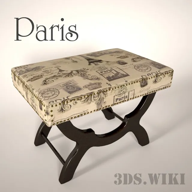 furniture – Paris stool 3ds Max