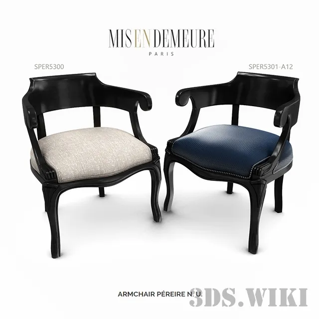 furniture – Pereire Mis en Demeure armchair 3ds Max