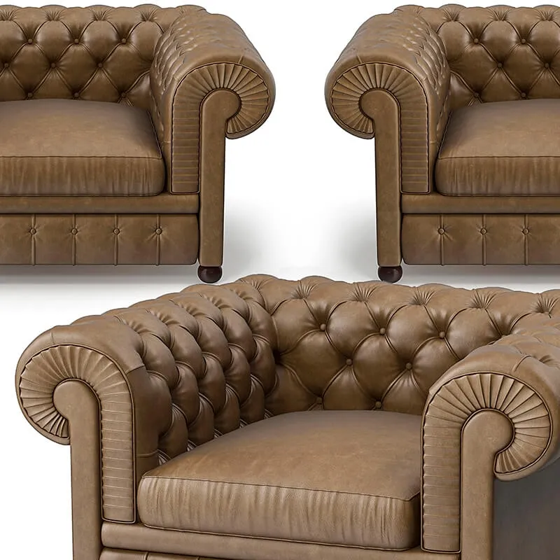 furniture – PF armchair chester one 3ds Max