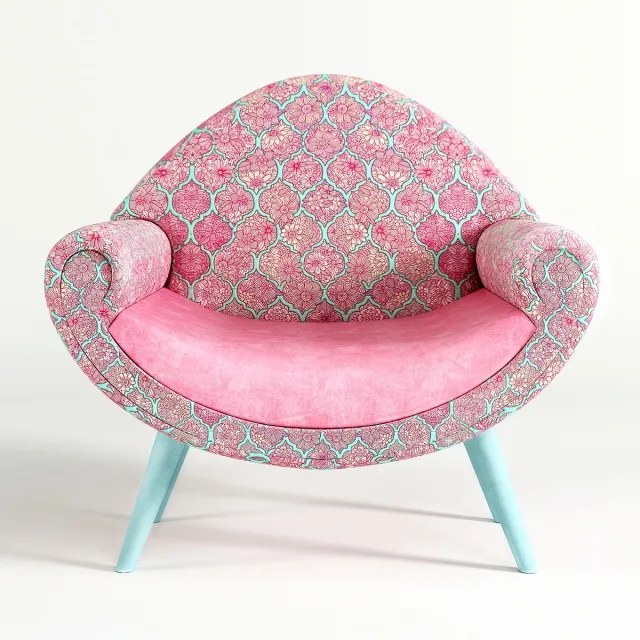 furniture – Pink armchair 3ds Max