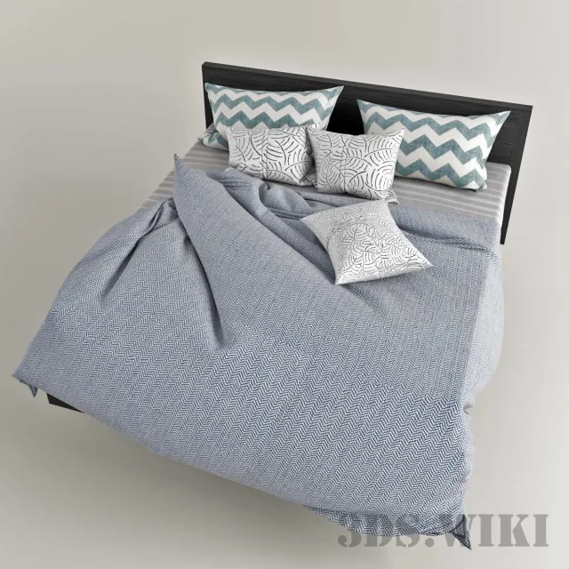 furniture – Plain old double bed 3ds Max