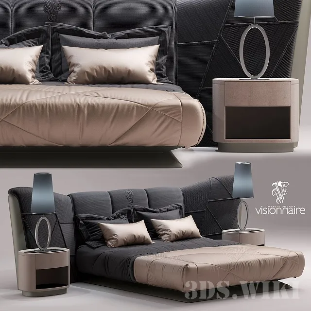 furniture – Plaza IPE Cavalli (Visionnaire) bed 3ds Max
