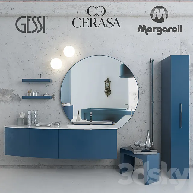 Furniture plumbing and decoration in the bathroom – Cerasa – Maori 3DS Max Model