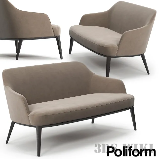 furniture – Poliform Jane sofa 3ds Max