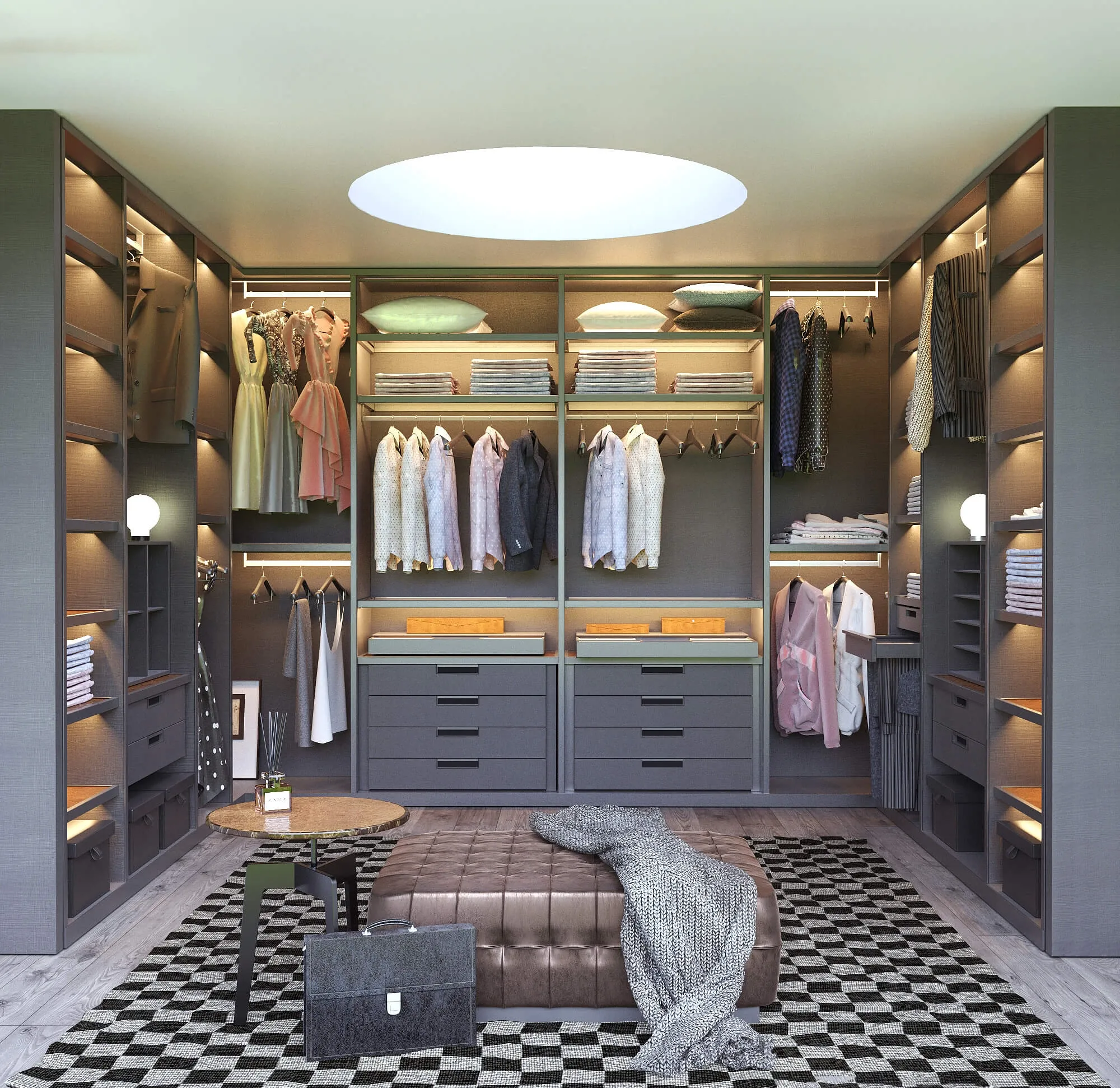 furniture – Poliform Senzafine walk-in closet 3ds Max