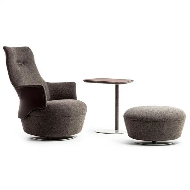 furniture – Poltrona Frau Assaya armchair footrest side table 3ds Max